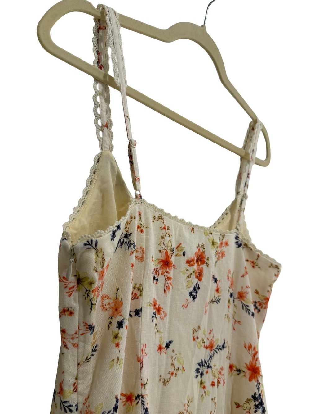 Caroline Constas Ivory Floral Linen Maxi Dress S NWT - Picture 7 of 12